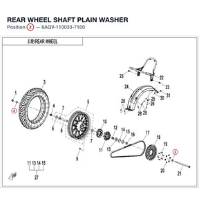 REAR WHEEL SHAFT PLAIN WASHER product image