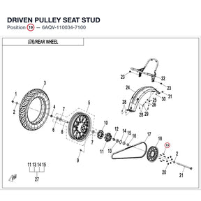 DRIVEN PULLEY SEAT STUD product image