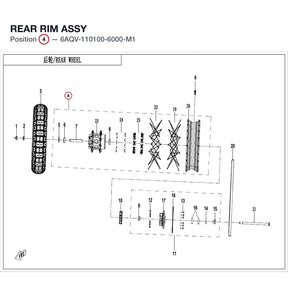 REAR RIM ASSY product image