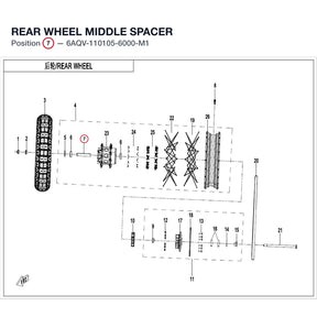 REAR WHEEL MIDDLE SPACER product image