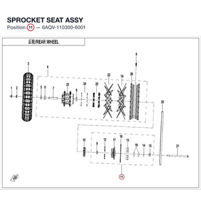 SPROCKET SEAT ASSY product image
