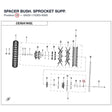 SPACER BUSH. SPROCKET SUPP. product image