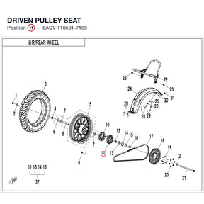 DRIVEN PULLEY SEAT product image