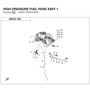 HIGH-PRESSURE FUEL HOSE ASSY 1 product image