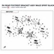 RH REAR FOOTREST BRACKET ASSY product image