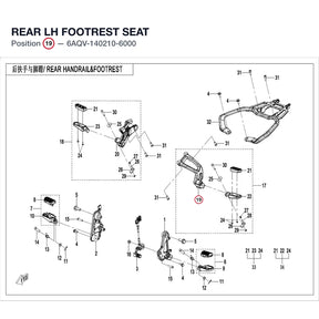 REAR LH FOOTREST SEAT product image