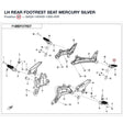 LH REAR FOOTREST SEAT product image