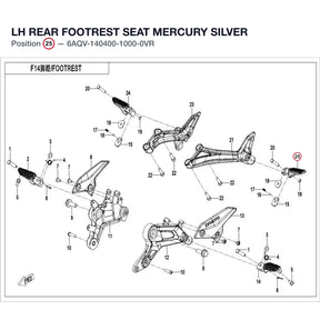LH REAR FOOTREST SEAT product image