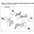 PANEL, LH FRONT FOOTREST BRACKET product image