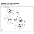 RH FRONT FOOTREST BRACKET product image