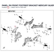 PANEL, RH FRONT FOOTREST BRACKET product image