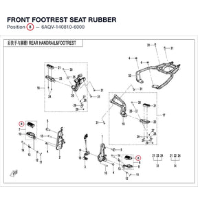 FRONT FOOTREST SEAT RUBBER product image