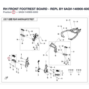 RH FRONT FOOTREST BOARD product image