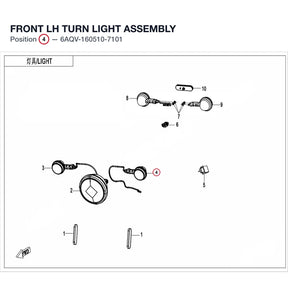FRONT LH TURN LIGHT ASSEMBLY product image