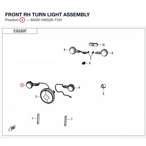 FRONT RH TURN LIGHT ASSEMBLY product image