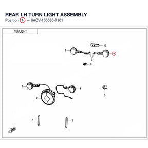 REAR LH TURN LIGHT ASSEMBLY product image