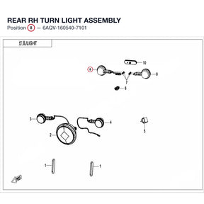 REAR RH TURN LIGHT ASSEMBLY product image
