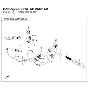 HANDLEBAR SWITCH ASSY, LH product image