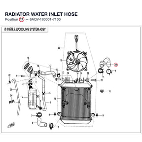 RADIATOR WATER INLET HOSE product image