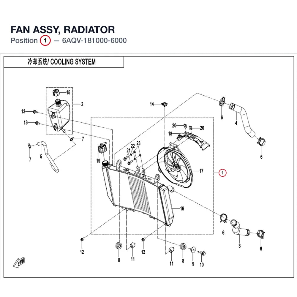 FAN ASSY, RADIATOR product image
