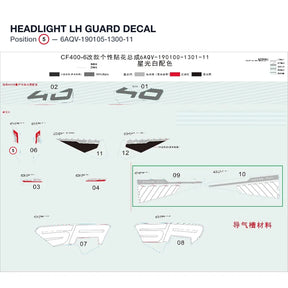 HEADLIGHT LH GUARD DECAL product image