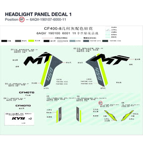 HEADLIGHT PANEL DECAL 1 product image