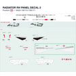 RADIATOR RH PANEL DECAL 2 product image