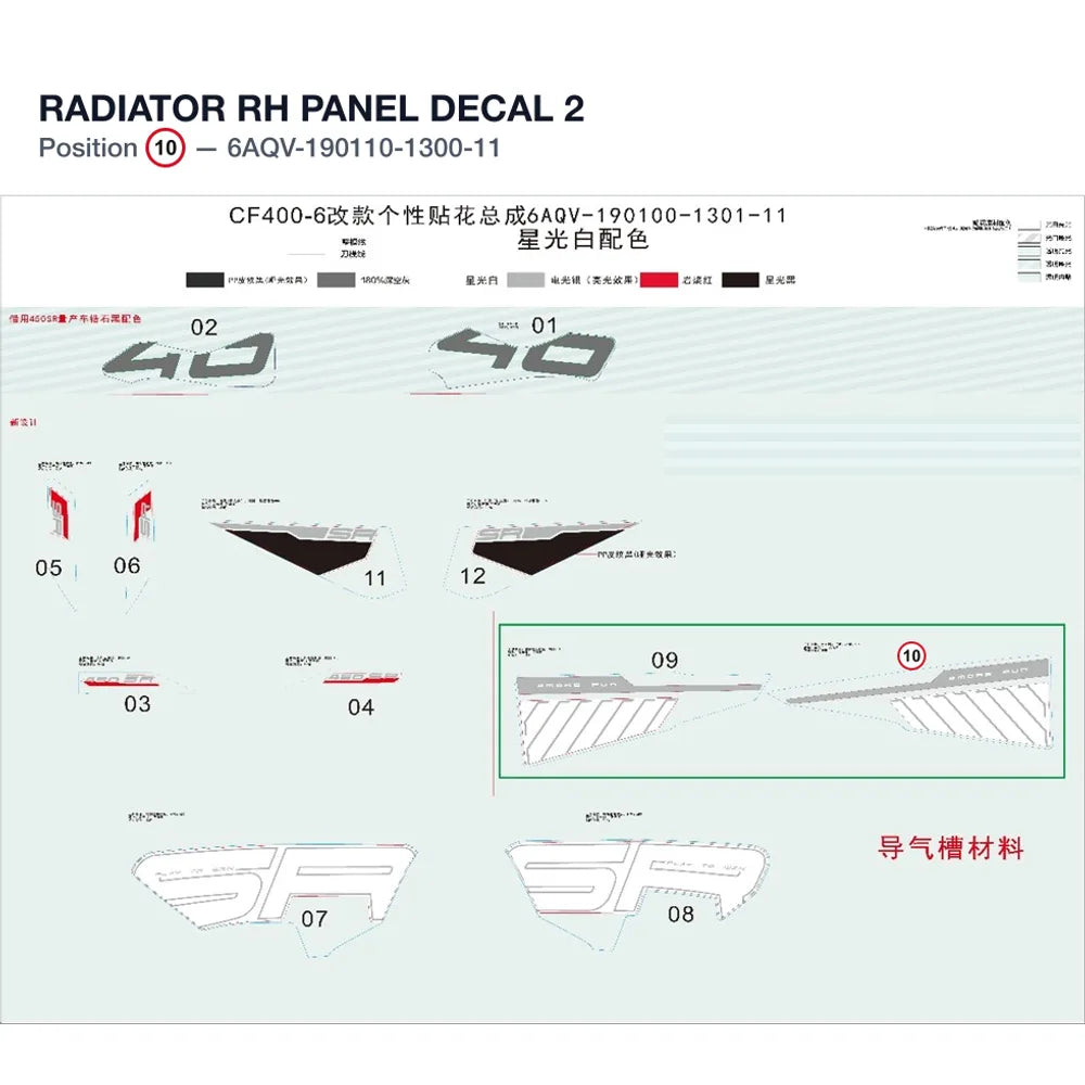 RADIATOR RH PANEL DECAL 2 product image