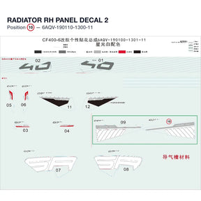 RADIATOR RH PANEL DECAL 2 product image