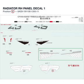 RADIATOR RH PANEL DECAL 1 product image