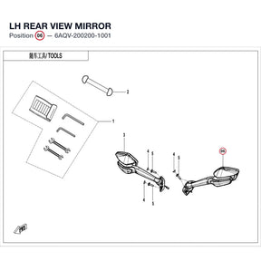 LH REAR VIEW MIRROR product image