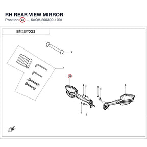 RH REAR VIEW MIRROR product image