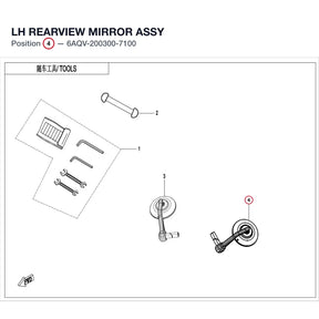 LH REARVIEW MIRROR ASSY product image