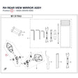 RH REAR VIEW MIRROR ASSY product image
