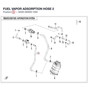 FUEL VAPOR ADSORPTION HOSE 2 product image