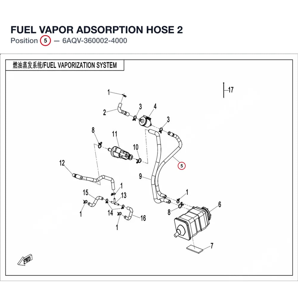 FUEL VAPOR ADSORPTION HOSE 2 product image