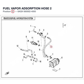 FUEL VAPOR ADSORPTION HOSE 2 product image