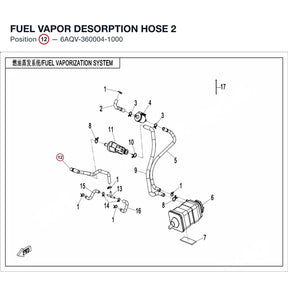 FUEL VAPOR DESORPTION HOSE 2 product image