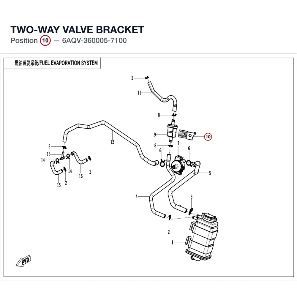 TWO-WAY VALVE BRACKET product image