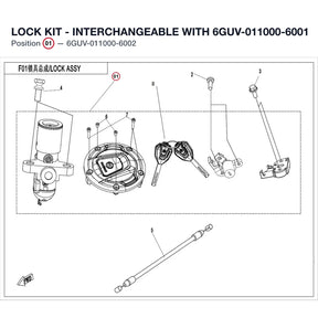 LOCK KIT - INTERCHANGEABLE WITH  6GUV-011000-6001 product image