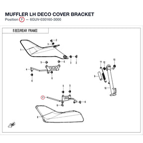 MUFFLER LH DECO COVER BRACKET product image