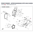 FRONT FENDER - INTERCHANGEABLE WITH 6GUV-040005-6001-0VL product image