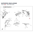 SUPPORTER, REAR LICENSE product image