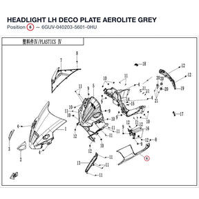 HEADLIGHT LH DECO PLATE product image