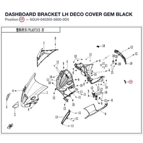 DASHBOARD BRACKET LH DECO COVER product image