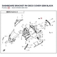 DASHBOARD BRACKET RH DECO COVER product image