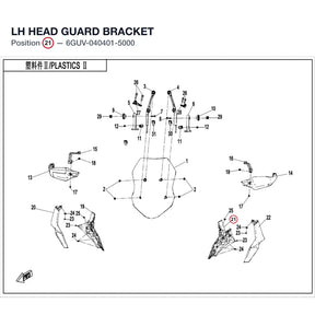 LH HEAD GUARD BRACKET product image