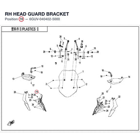 RH HEAD GUARD BRACKET product image