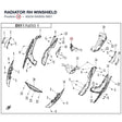 RADIATOR RH WINSHIELD product image