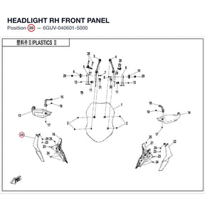 HEADLIGHT RH FRONT PANEL product image